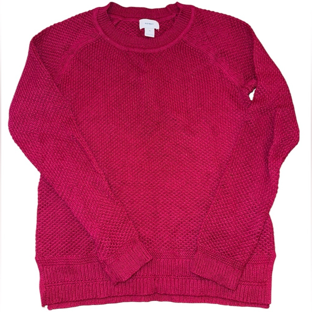 Old Navy Red Crew Neck Long Sleeve Sweater XS